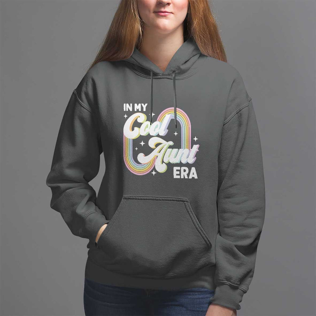 In My Cool Aunt Era Rainbow Groovy Hoodie TS09 Black Print Your Wear