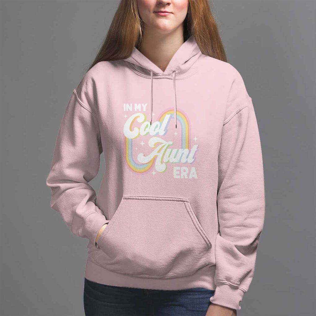 In My Cool Aunt Era Rainbow Groovy Hoodie TS09 Light Pink Print Your Wear