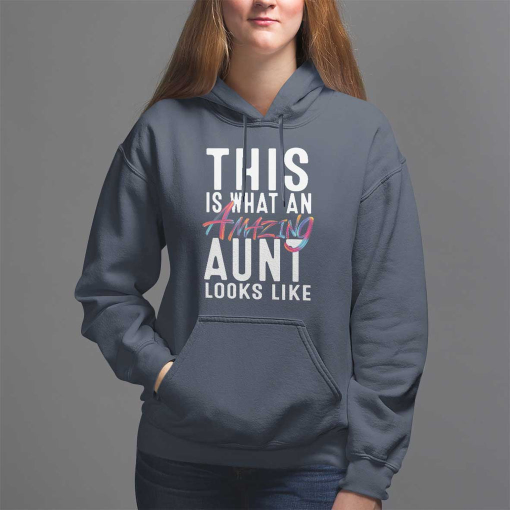 Funny Auntie Hoodie This is What an Amazing Aunt Looks Like TS09 Navy Print Your Wear
