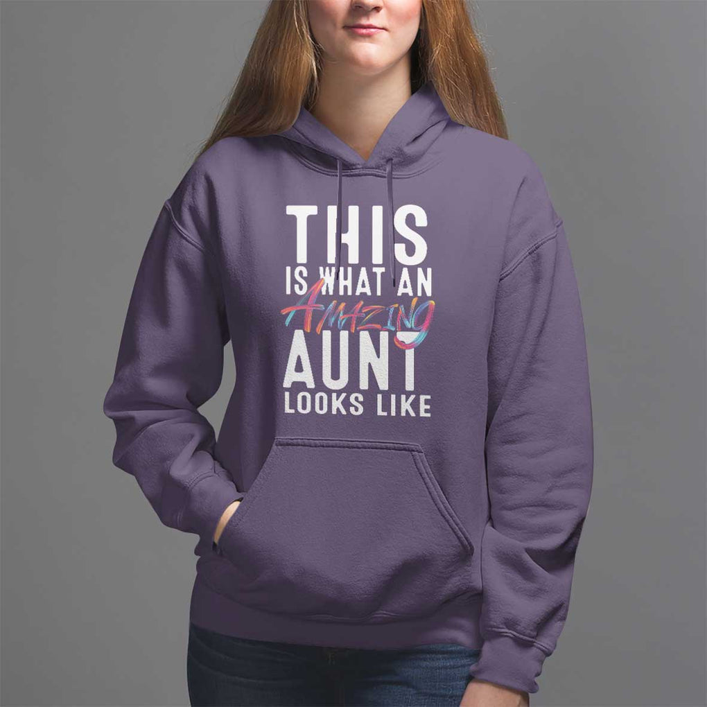 Funny Auntie Hoodie This is What an Amazing Aunt Looks Like TS09 Purple Print Your Wear