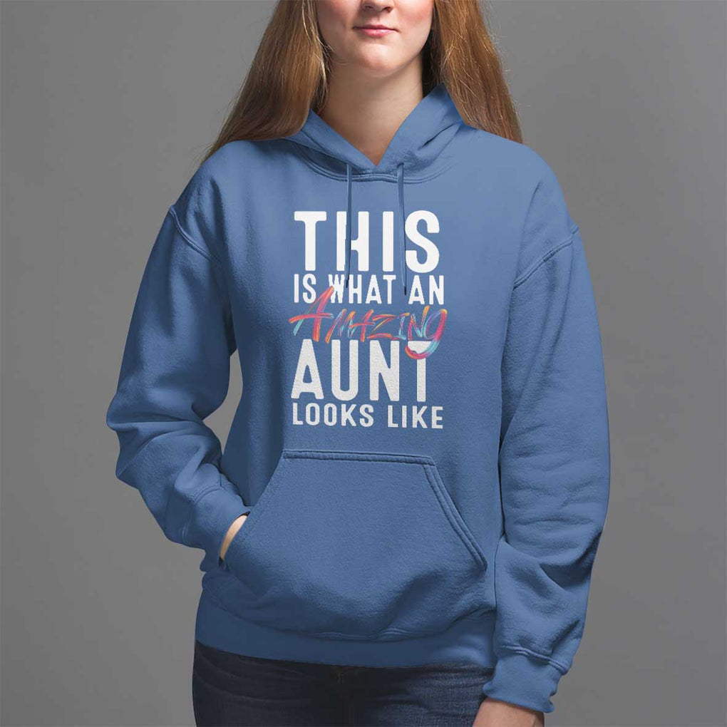 Funny Auntie Hoodie This is What an Amazing Aunt Looks Like TS09 Royal Blue Print Your Wear