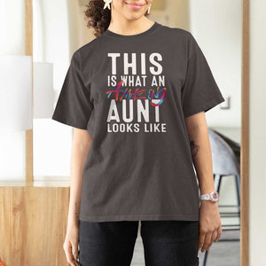 Funny Auntie T Shirt For Women This is What an Amazing Aunt Looks Like TS09 Dark Chocolate Print Your Wear