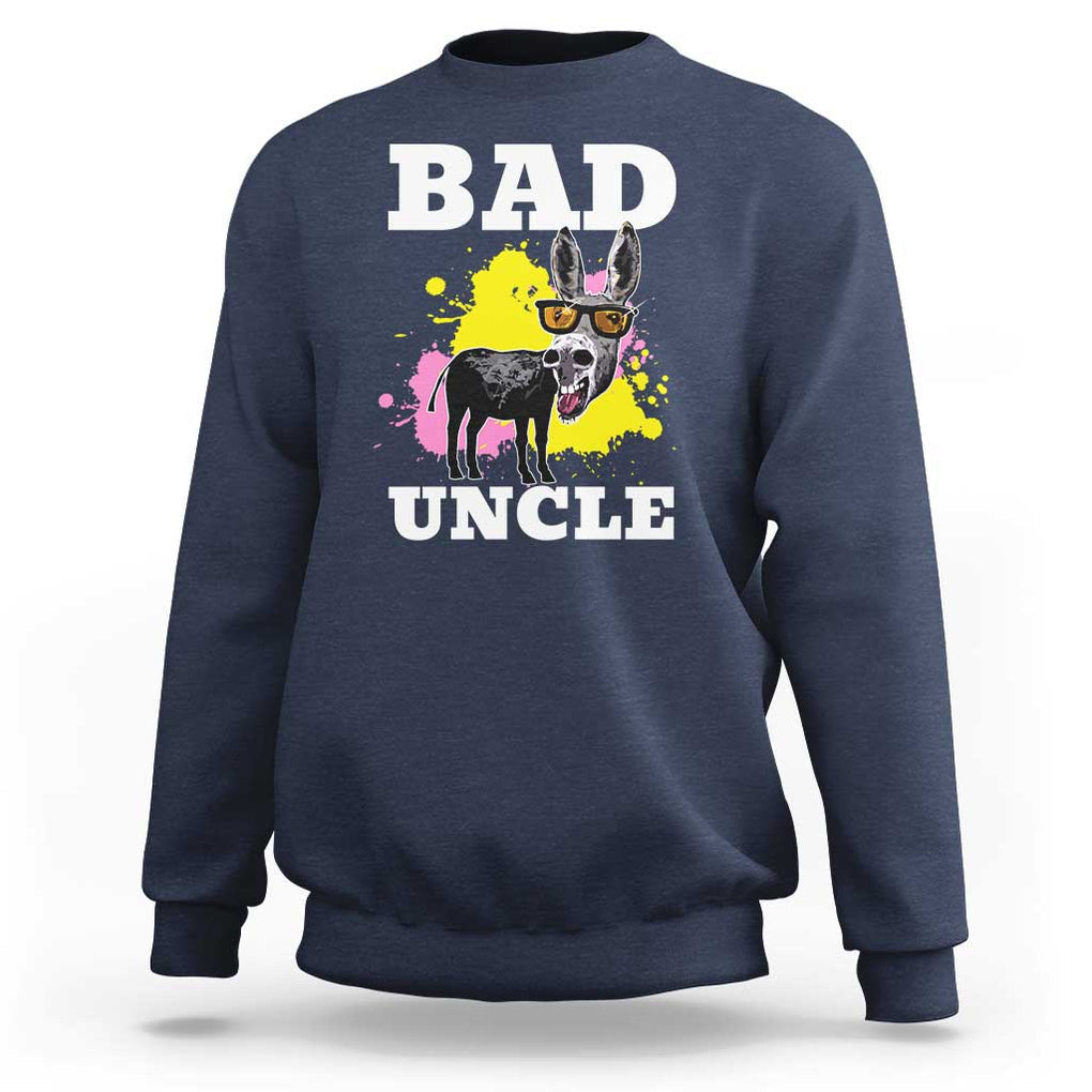 Funny BADASS Uncle Pun Sweatshirt TS09 Navy Print Your Wear