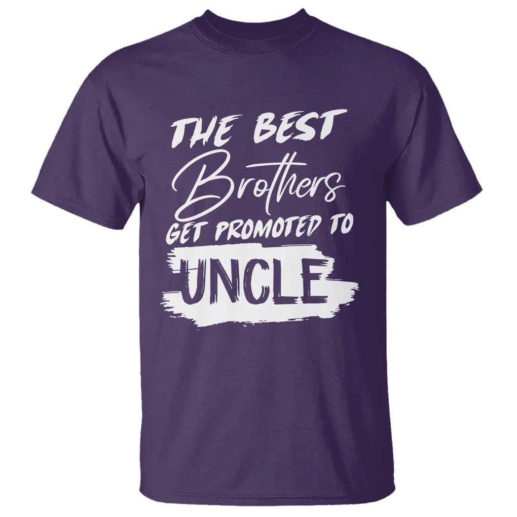 Funny Best Brothers Get Promoted To Uncle T Shirt TS09 Purple Print Your Wear