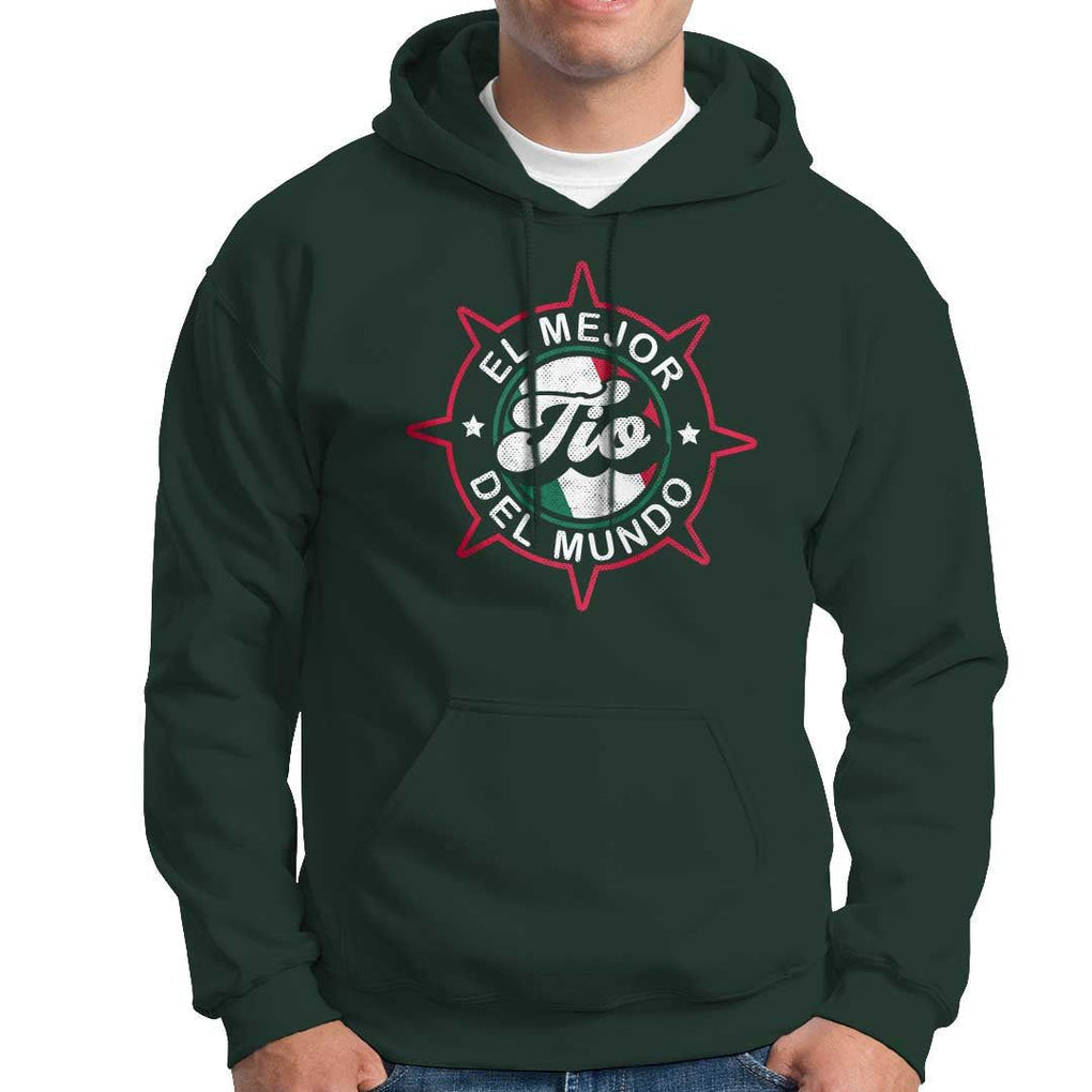 Mexican Uncle Hoodie El Mejor To Del Mundo TS09 Dark Forest Green Print Your Wear