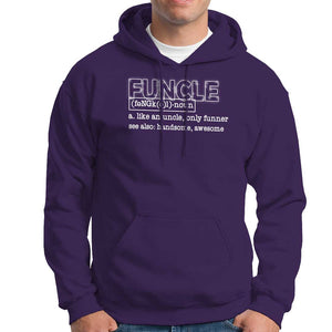 Funny Uncle Hoodie Funcle Funner Handsome Awesome TS09 Purple Print Your Wear