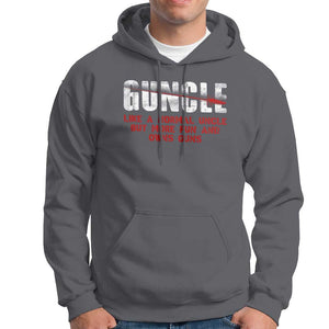 Funny Uncle Hoodie Guncle Like Normal Uncle More Fun Owns Guns TS09 Charcoal Print Your Wear