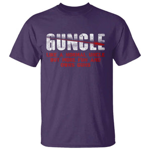Funny Uncle T Shirt Guncle Like Normal Uncle More Fun Owns Guns TS09 Purple Print Your Wear
