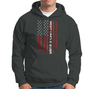Best Uncle Ever US Flag Uncle's Day Hoodie TS09 Dark Heather Print Your Wear