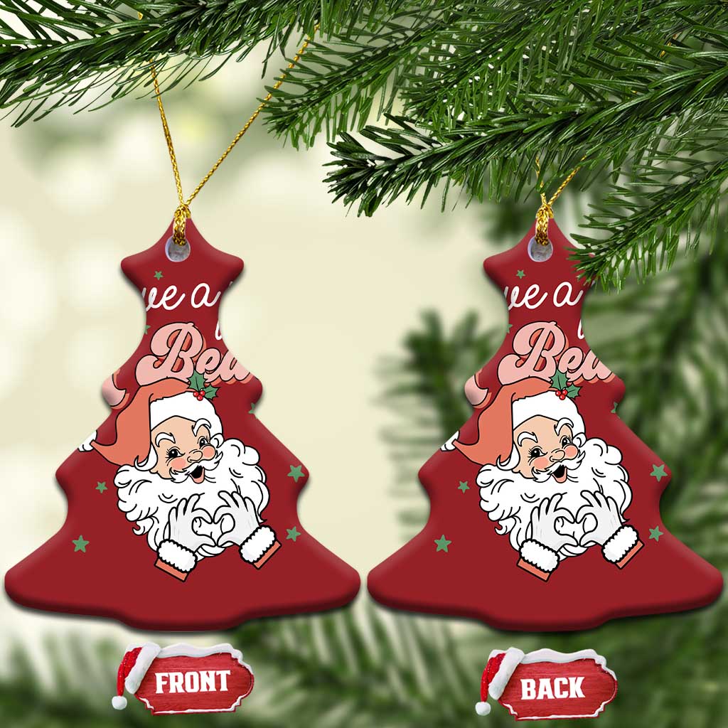 I Love A Man With A Beard Santa Xmas Christmas Ornament TS09 Christmas Tree Red Print Your Wear