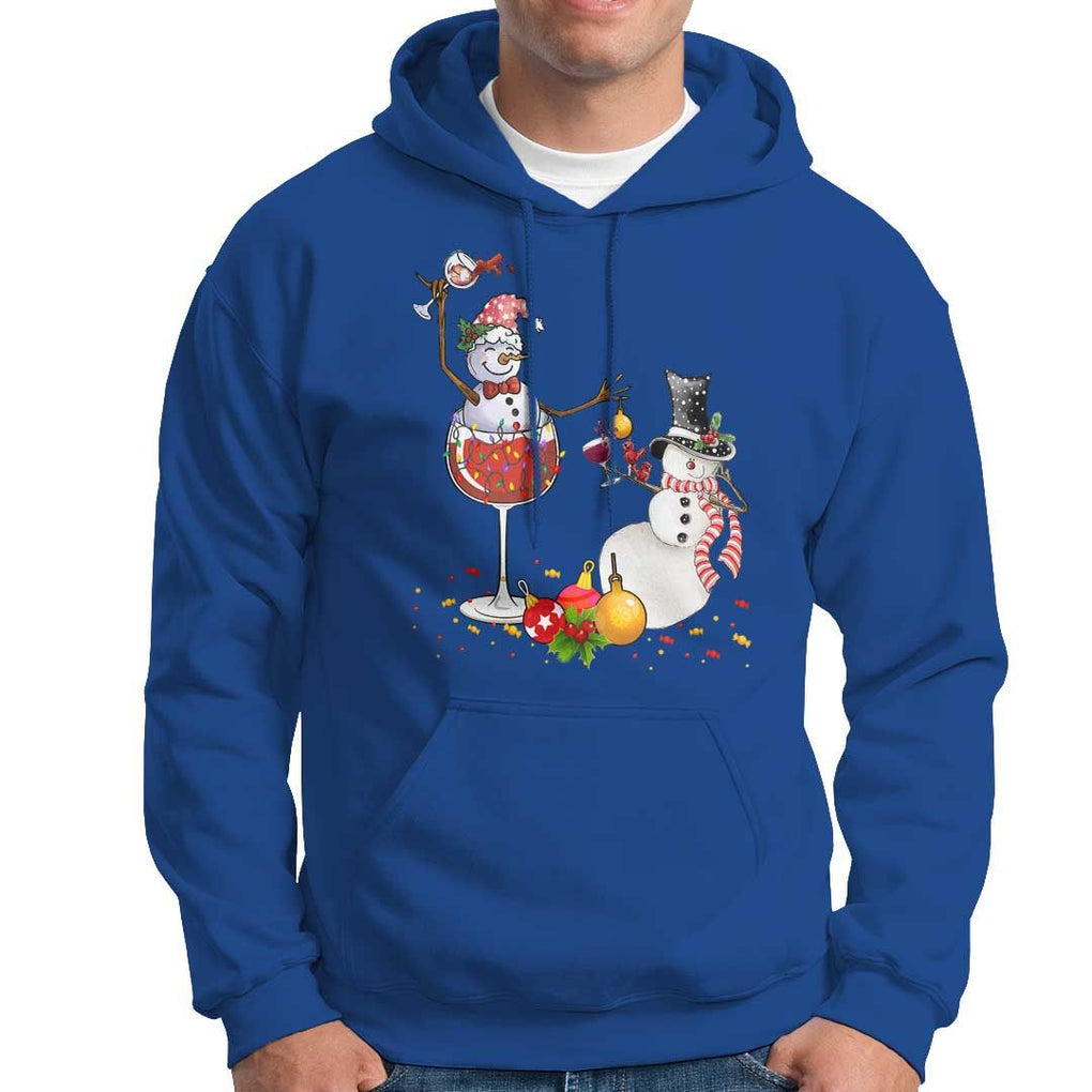 Christmas Hoodie Snowman Cheer Wine Beer Funny Xmas Drinking Party TS09 Royal Blue Print Your Wear