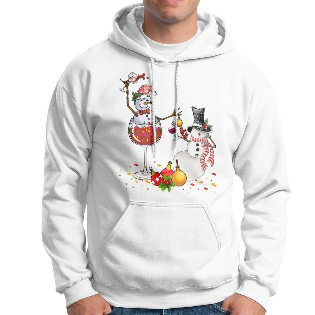 Christmas Hoodie Snowman Cheer Wine Beer Funny Xmas Drinking Party TS09 White Print Your Wear