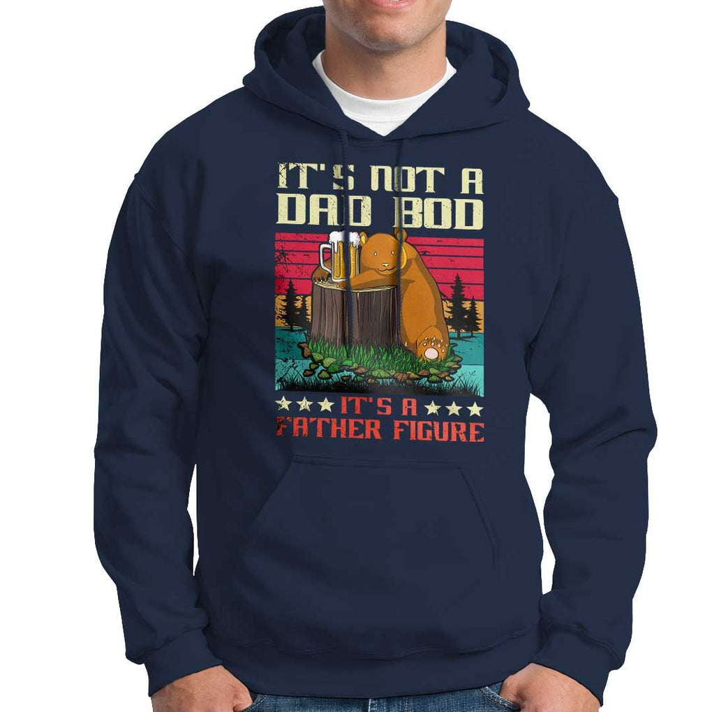Bear Beer Lover Hoodie Beear It's Not A Dad Bod It's Father Figure TS09 Navy Print Your Wear