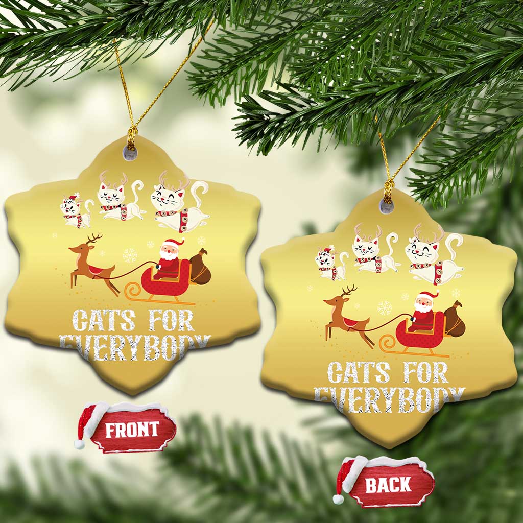 Xmas Cat Christmas Ornament Cats For Everybody Santa Reindeer TS09 Snow Flake Gold Print Your Wear