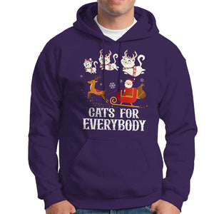 Christmas Hoodie Cats For Everybody Santa Cat Reindeer Xmas TS09 Purple Print Your Wear