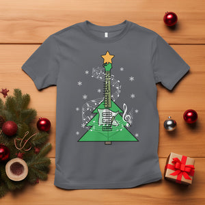 Rockin' Christmas Tree For Guitarist Music Lover T Shirt TS09 Charcoal Printyourwear