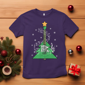 Rockin' Christmas Tree For Guitarist Music Lover T Shirt TS09 Purple Printyourwear