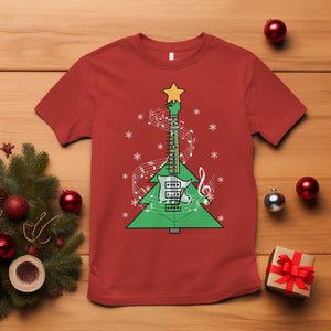 Rockin' Christmas Tree For Guitarist Music Lover T Shirt TS09 Red Printyourwear