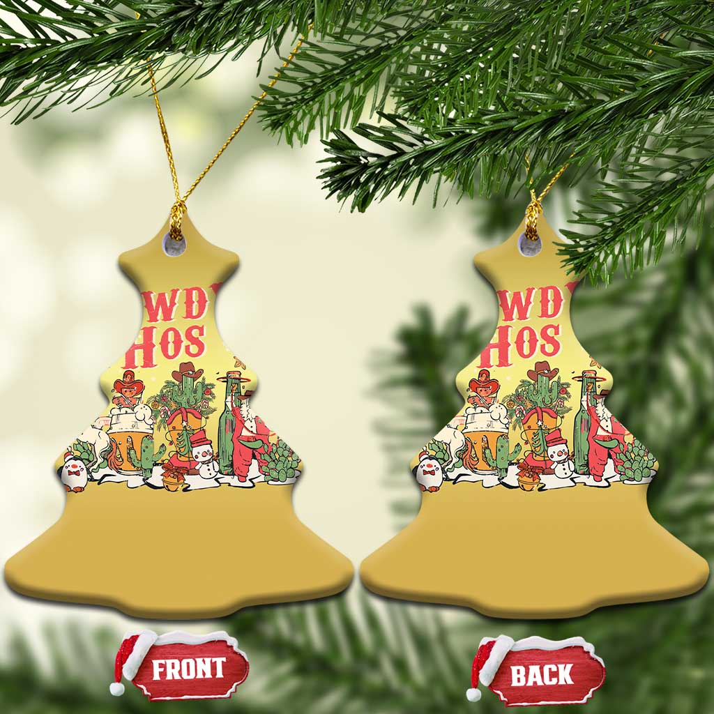Howdy Hos Cowboy Vintage Western Xmas Christmas Ornament TS09 Christmas Tree Gold Print Your Wear