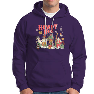 Howdy Hos Cowboy Vintage Western Christmas Hoodie TS09 Purple Printyourwear