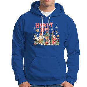 Howdy Hos Cowboy Vintage Western Christmas Hoodie TS09 Royal Blue Printyourwear