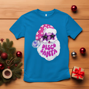 Funny Pink Santa Retro Groovy Funky Disco Christmas Cool Sunglass T Shirt TS09 Sapphire Printyourwear