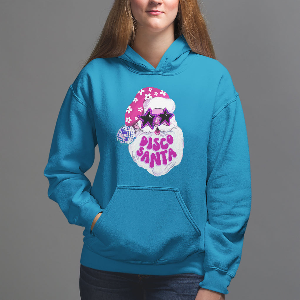 Funny Pink Santa Retro Groovy Funky Disco Christmas Cool Sunglass Hoodie TS09 Sapphire Printyourwear