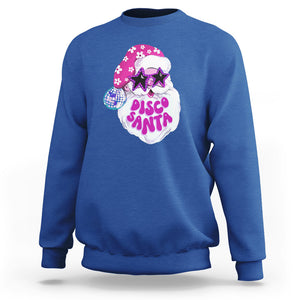 Funny Pink Santa Retro Groovy Funky Disco Christmas Cool Sunglass Sweatshirt TS09 Royal Blue Printyourwear