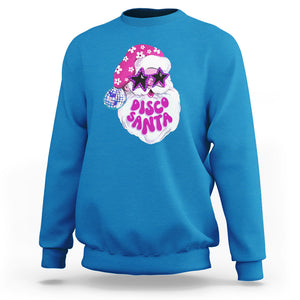 Funny Pink Santa Retro Groovy Funky Disco Christmas Cool Sunglass Sweatshirt TS09 Sapphire Printyourwear