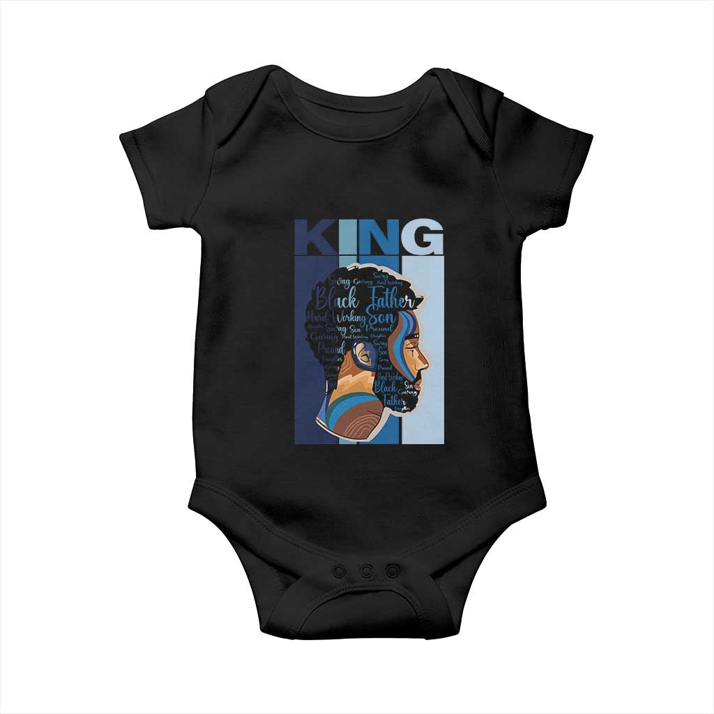 African American Dad Baby Onesie Black History King Melanin Father Pride TS09 Black Print Your Wear