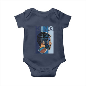 African American Dad Baby Onesie Black History King Melanin Father Pride TS09 Navy Print Your Wear