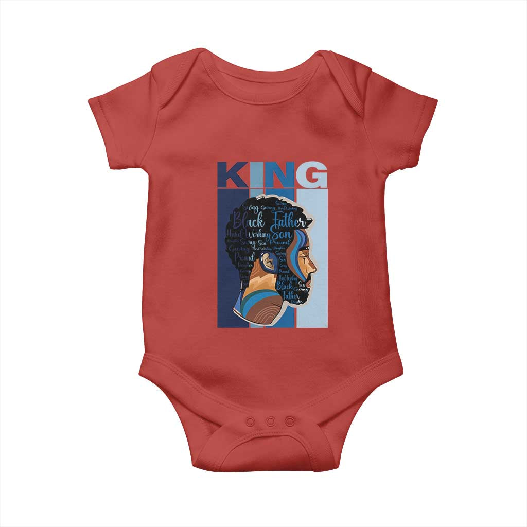 African American Dad Baby Onesie Black History King Melanin Father Pride TS09 Red Print Your Wear