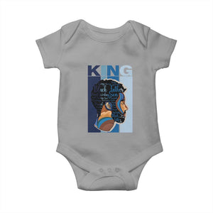 African American Dad Baby Onesie Black History King Melanin Father Pride TS09 Sport Gray Print Your Wear