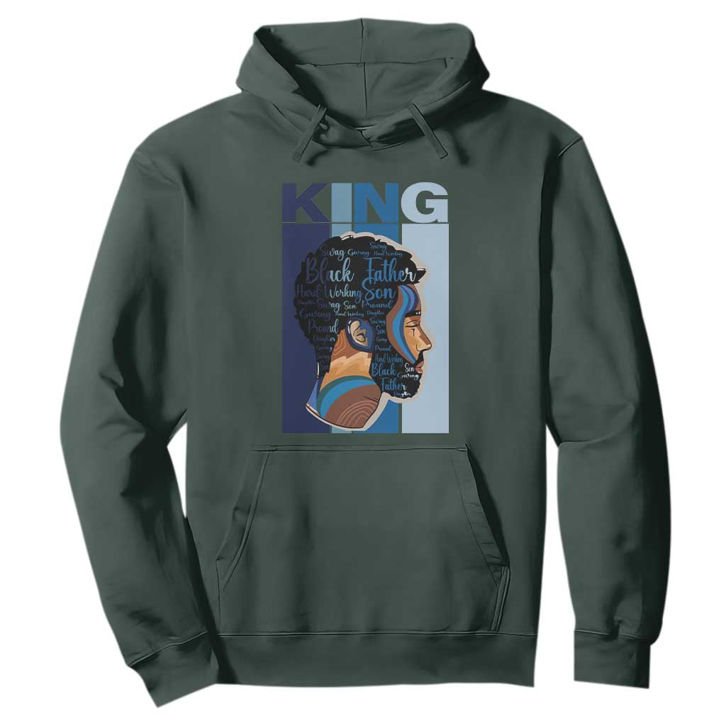 Black History King Father Melanin African American Dad Hoodie TS09 Dark Forest Green Printyourwear
