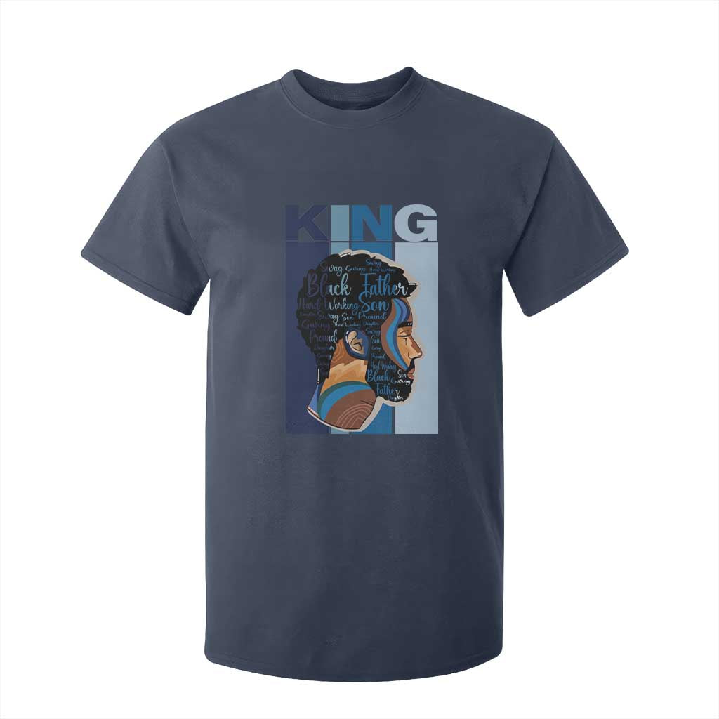 African American Dad T Shirt For Kid Black History King Melanin Father Pride TS09 Navy Print Your Wear