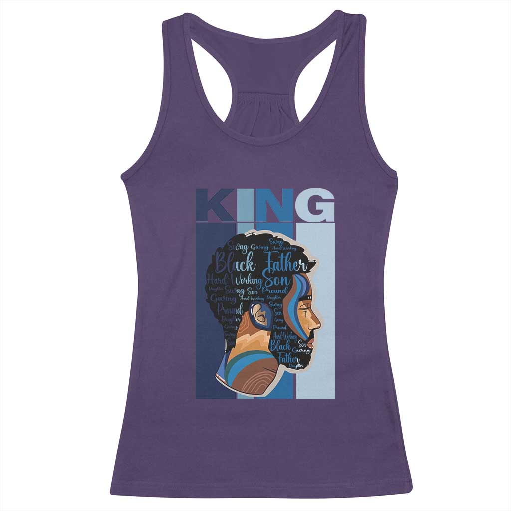 African American Dad Racerback Tank Top Black History King Melanin Father Pride TS09 Purple Print Your Wear