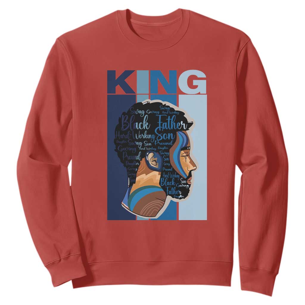 Black History King Father Melanin African American Dad Sweatshirt TS09 Red Printyourwear