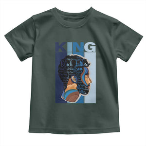 African American Dad Toddler T Shirt Black History King Melanin Father Pride TS09 Dark Forest Green Print Your Wear