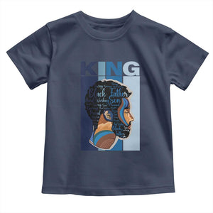 African American Dad Toddler T Shirt Black History King Melanin Father Pride TS09 Navy Print Your Wear