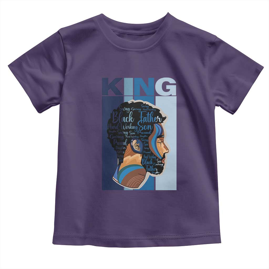 African American Dad Toddler T Shirt Black History King Melanin Father Pride TS09 Purple Print Your Wear