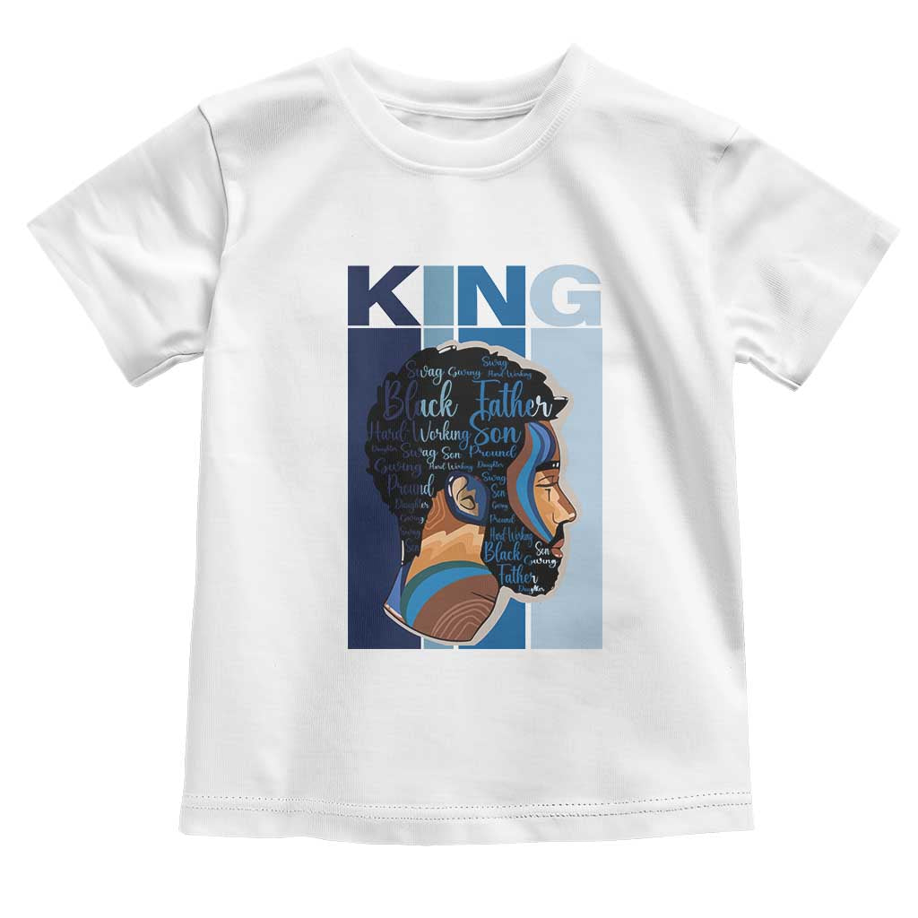 African American Dad Toddler T Shirt Black History King Melanin Father Pride TS09 White Print Your Wear