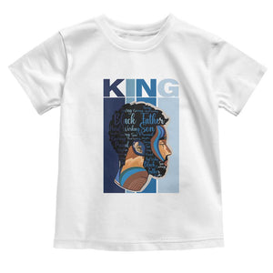African American Dad Toddler T Shirt Black History King Melanin Father Pride TS09 White Print Your Wear