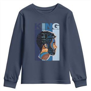African American Dad Youth Sweatshirt Black History King Melanin Father Pride TS09 Navy Print Your Wear