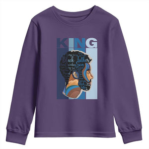 African American Dad Youth Sweatshirt Black History King Melanin Father Pride TS09 Purple Print Your Wear