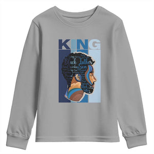 African American Dad Youth Sweatshirt Black History King Melanin Father Pride TS09 Sport Gray Print Your Wear