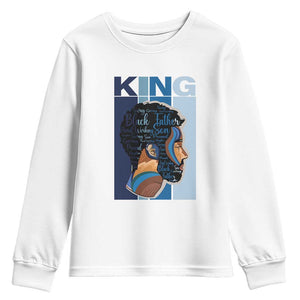 African American Dad Youth Sweatshirt Black History King Melanin Father Pride TS09 White Print Your Wear