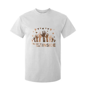 Black History Month T Shirt For Kid We Can Be Different On The Outside But We Have The Same Heart TS09 White Print Your Wear