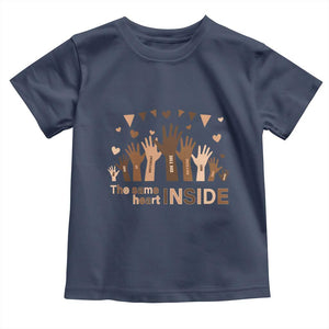 Black History Month Toddler T Shirt We Can Be Different On The Outside But We Have The Same Heart TS09 Navy Print Your Wear
