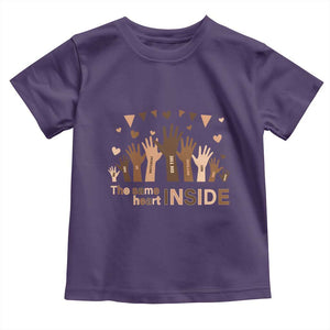 Black History Month Toddler T Shirt We Can Be Different On The Outside But We Have The Same Heart TS09 Purple Print Your Wear