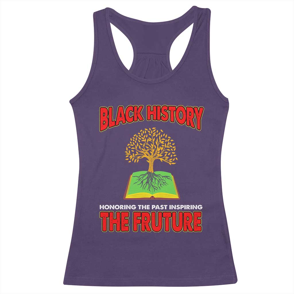 Black History Month Racerback Tank Top Honoring The Past Inspiring The Future TS09 Purple Print Your Wear